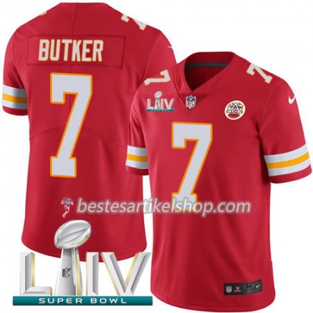 Herren Kansas City Chiefs Trikot Harrison Butker 7 Nike Röd 2020 Super Bowl LIV
